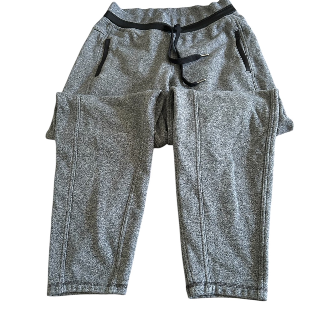 Lululemon Heathered Grey Fleece Interior Sweatpants